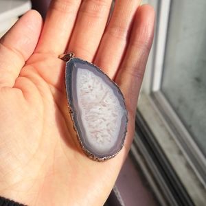 Agate slice necklace